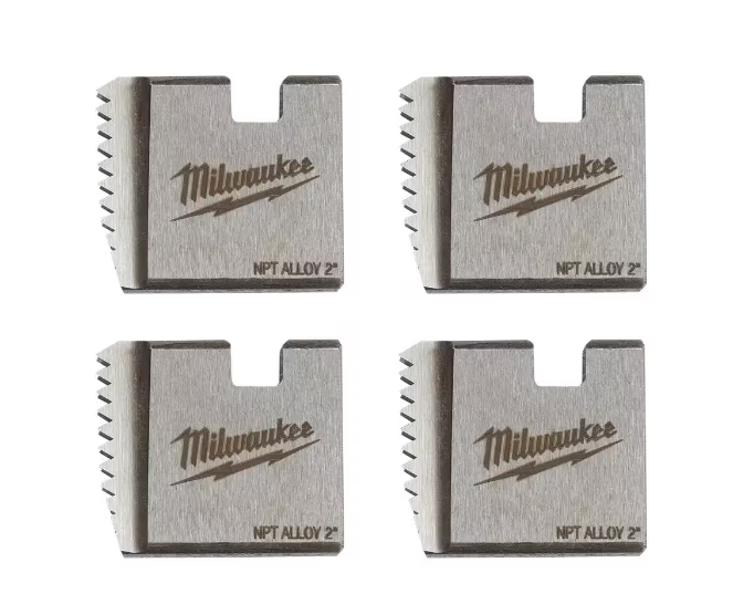 2 in. NPT Alloy Portable Pipe Threading Dies (4-Pack)