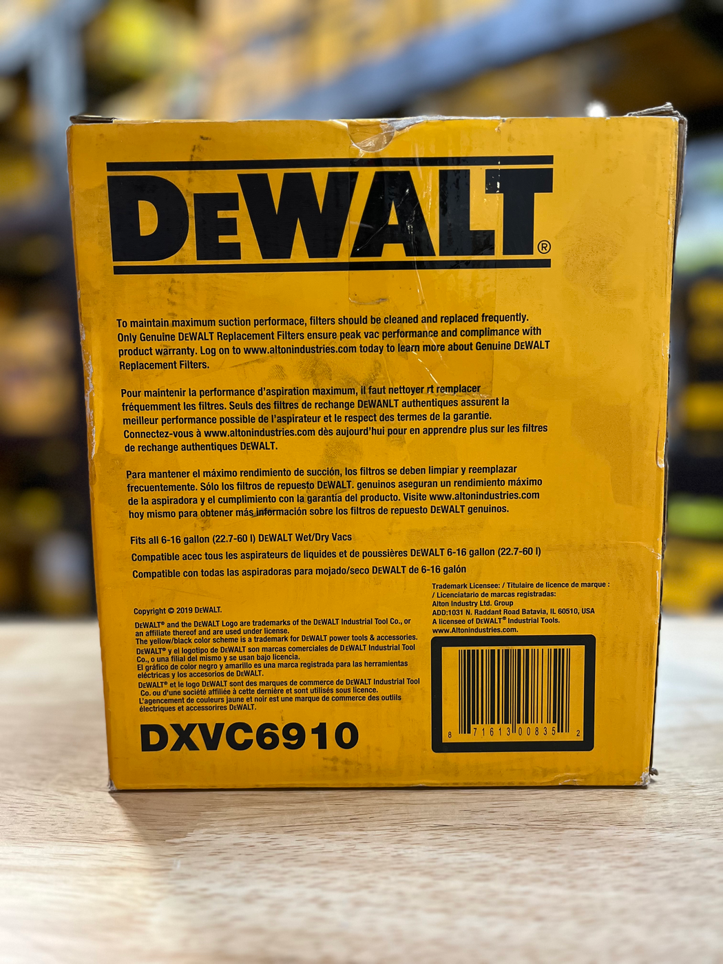 DEWALT 6 Gal. to 16 Gal. Cartridge Filter