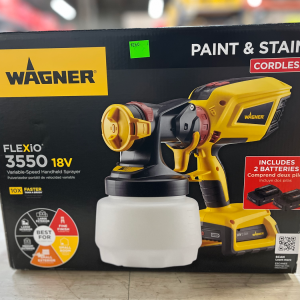 Wagner FLEXiO 3550 18V Cordless Handheld HVLP Paint and Stain Paint Sprayer