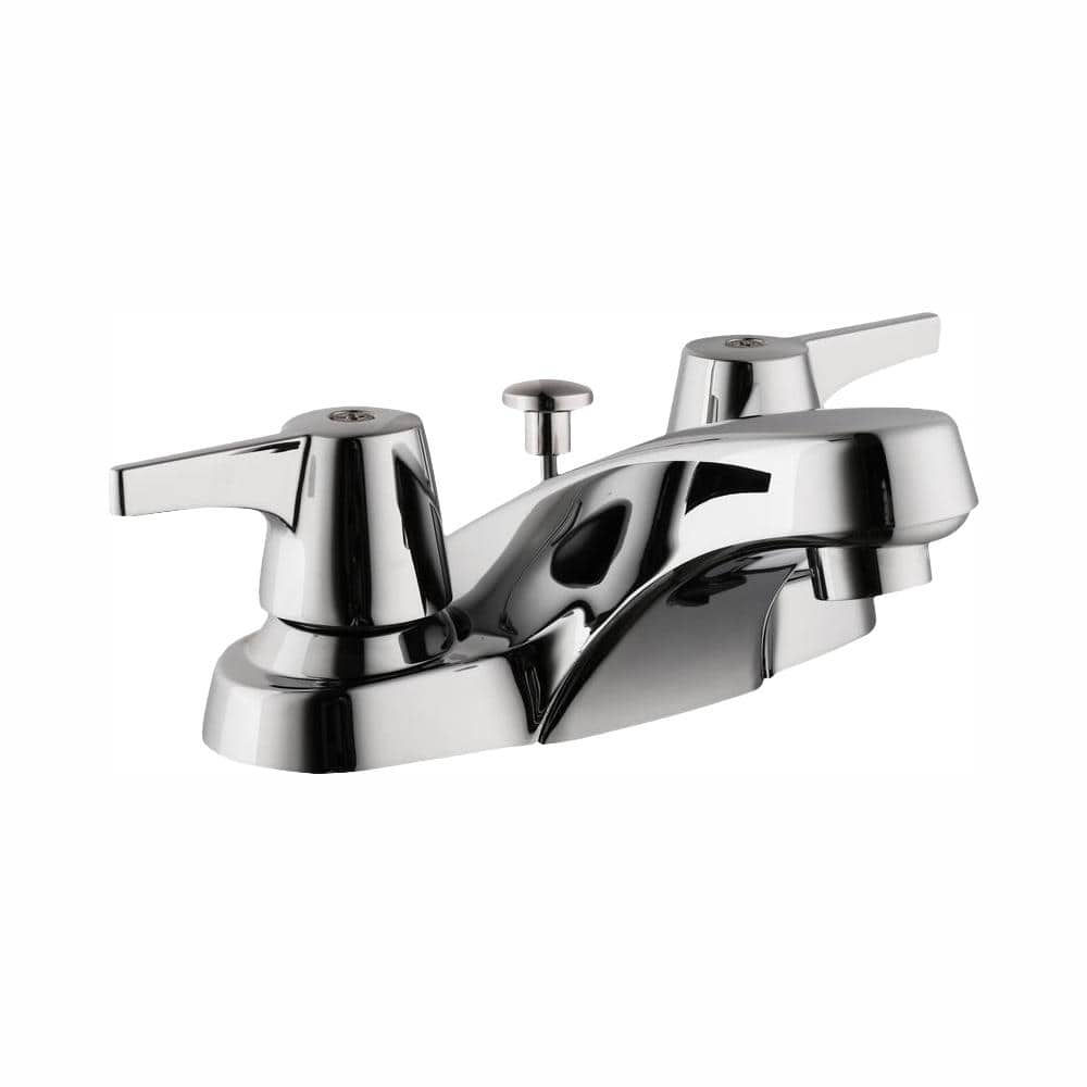 The Glacier Bay Aragon 4 in. 2-Handle Low Arc Bathroom Faucet