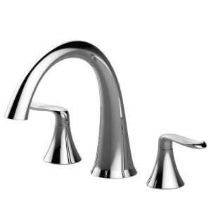 PICCOLO 2-Handle Deck Mount Roman Tub Faucet in Polished Chrome
