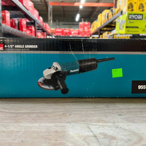 Makita 7.5 Amp Corded 4-1/2 in. Easy Wheel Change Compact Angle Grinder wit