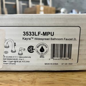 Delta Kayra 1.2 GPM Widespread Bathroom Faucet with Pop-Up Drain Assembly