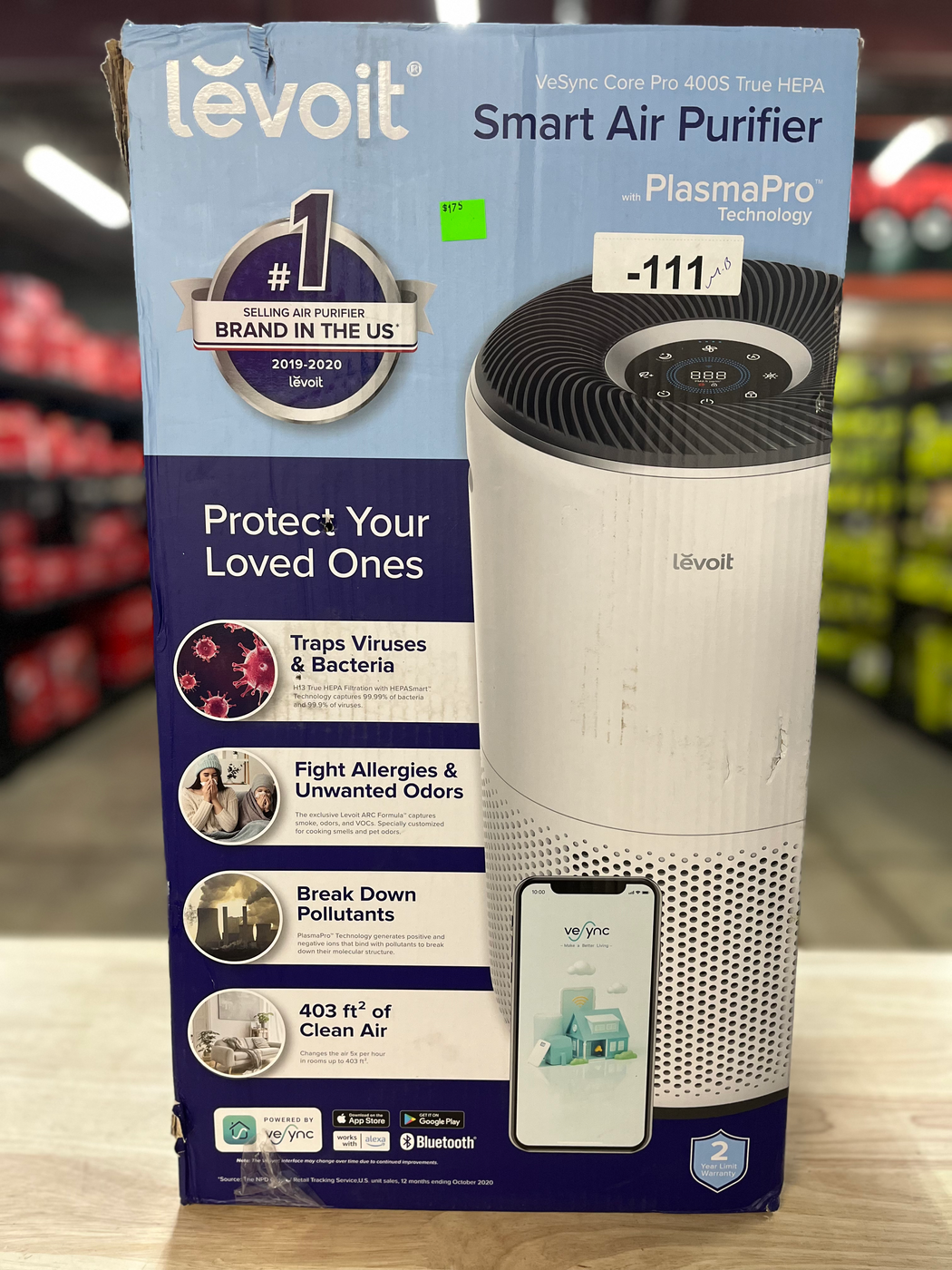 LEVOIT White PlasmaPro 400S Smart True HEPA Air Purifier