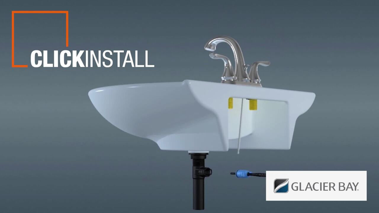 Glacier Bay Sadira 4 in. Centerset 2-Handle High-Arc Bathroom Faucet in Matte B