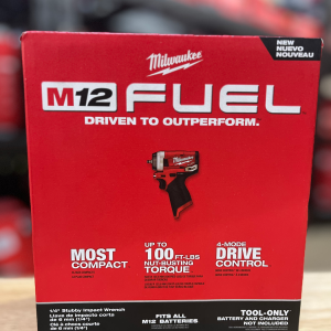 Milwaukee M12 FUEL 12V Lithium-Ion Brushless Cordless Stubby 1/4 in. Impact Wren