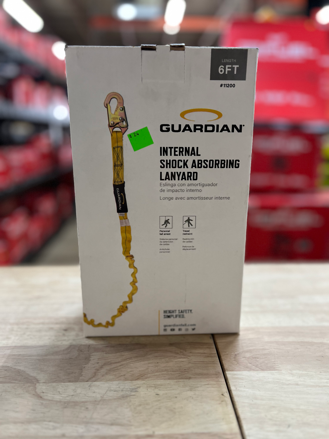 Guardian Fall Protection 6 ft. Internal Shock Lanyard
