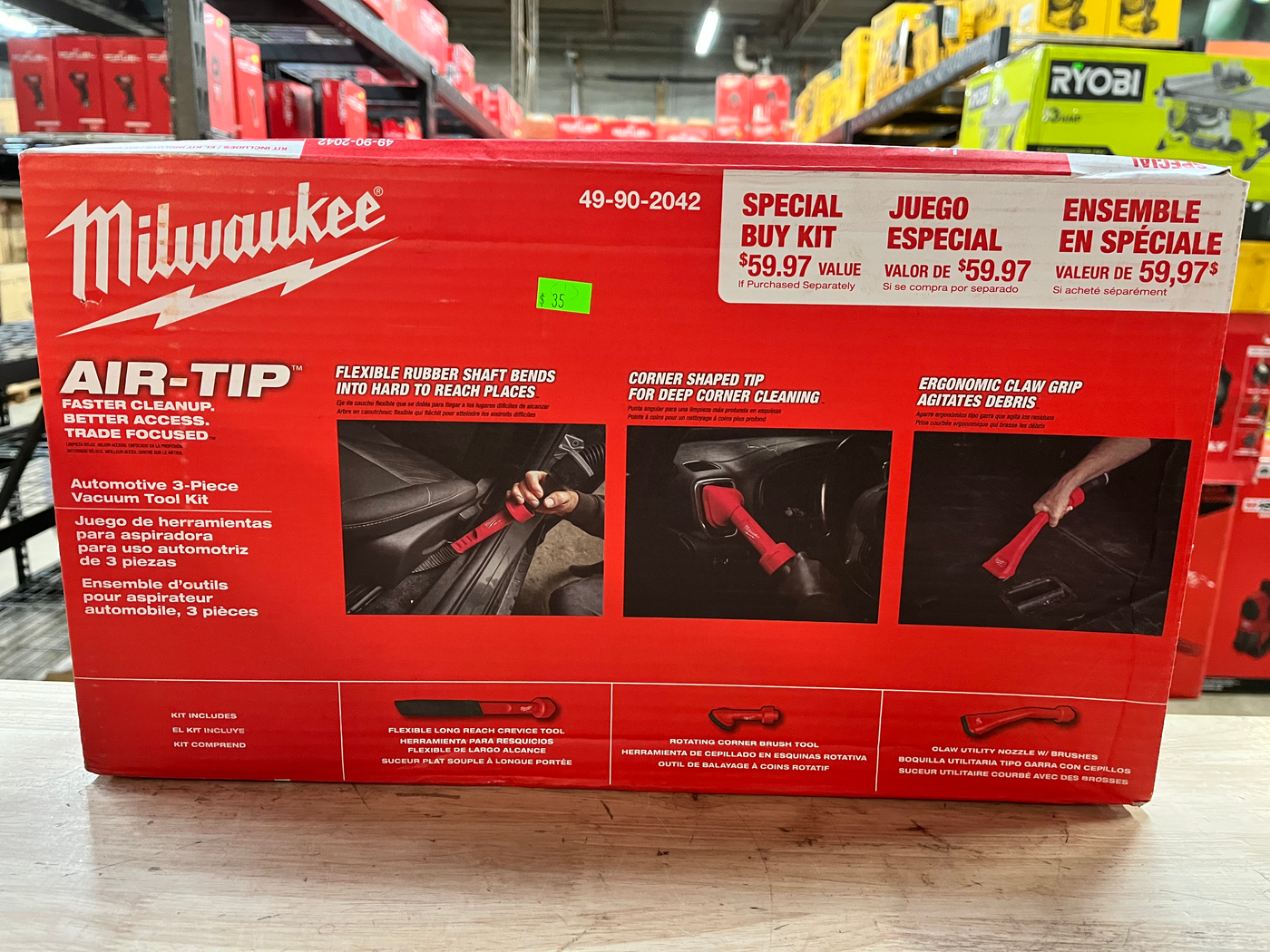 Milwaukee AIR-TIP Claw Utility Nozzle with Rotating Brush