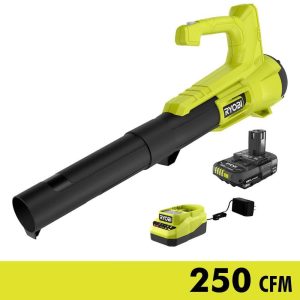 RYOBI ONE+ 18V 90 MPH 250 CFM Cordless Battery Leaf Blower/Sweeper