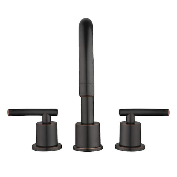 Glacier Bay Dorset 8 in. Widespread Double-Handle High-Arc Bathroom Faucet in B