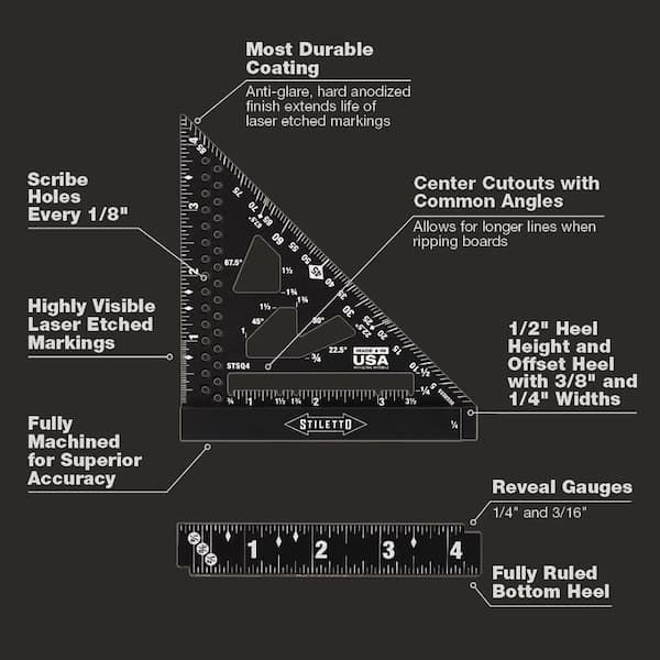 Stiletto 4.5 in. Trim Square STSQ4