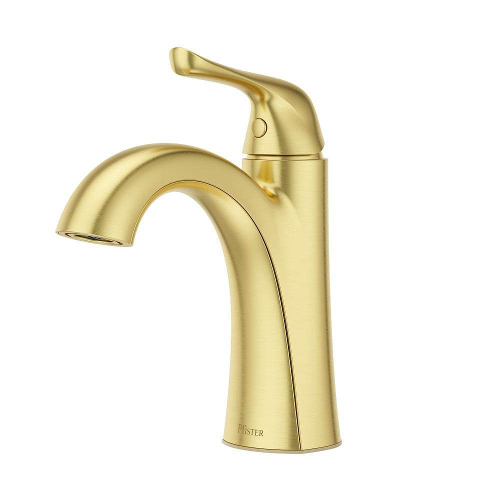 Pfister Willa Single Handle Single Hole Bathroom Faucet With Deck plate in Brus