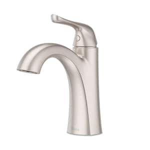 Pfister Willa Single Handle Single Hole Bathroom Faucet With Deck plate in Brus