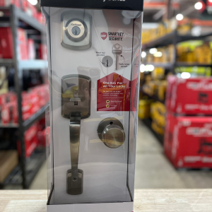 Kwikset Henley Single Cylinder Door Handleset w/Round Maven Knob featuring Smar