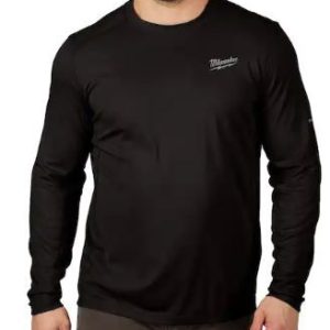 Men's WORKSKIN Large Black Lightweight Performance Long-Sleeve T-Shirt