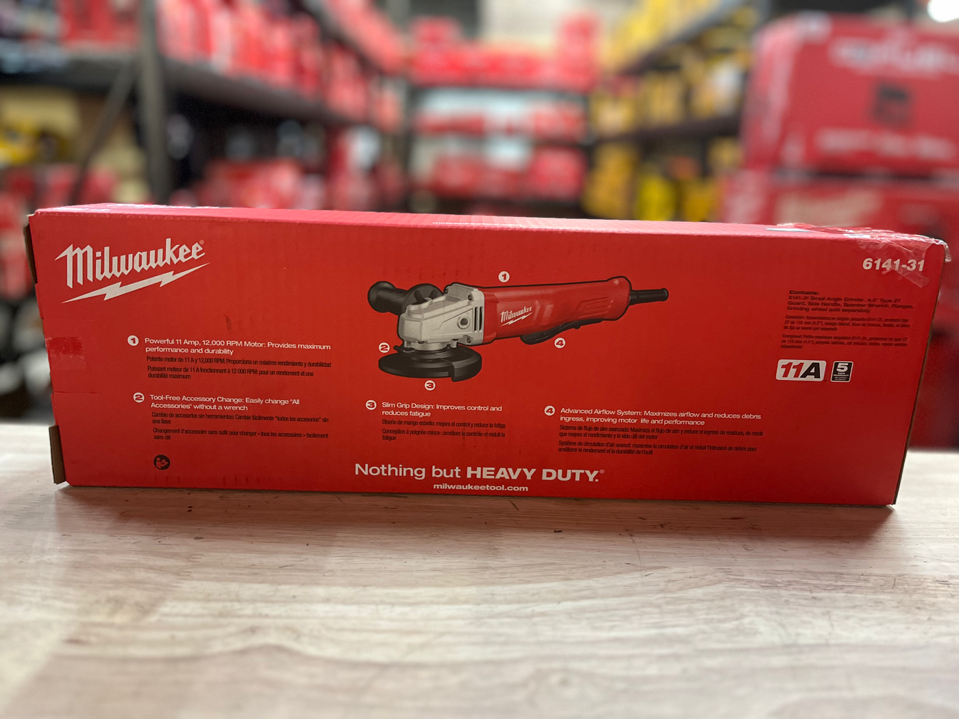 Milwaukee 11 Amp Corded 4-1/2 in. Small Angle Grinder Paddle No-Lock 6141-31