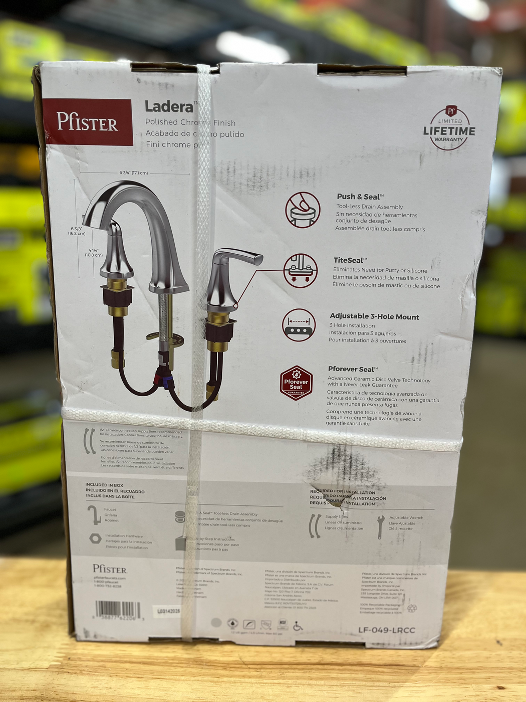 Pfister Ladera 8 in. Widespread Double Handle Bathroom Faucet in Polished Chrom