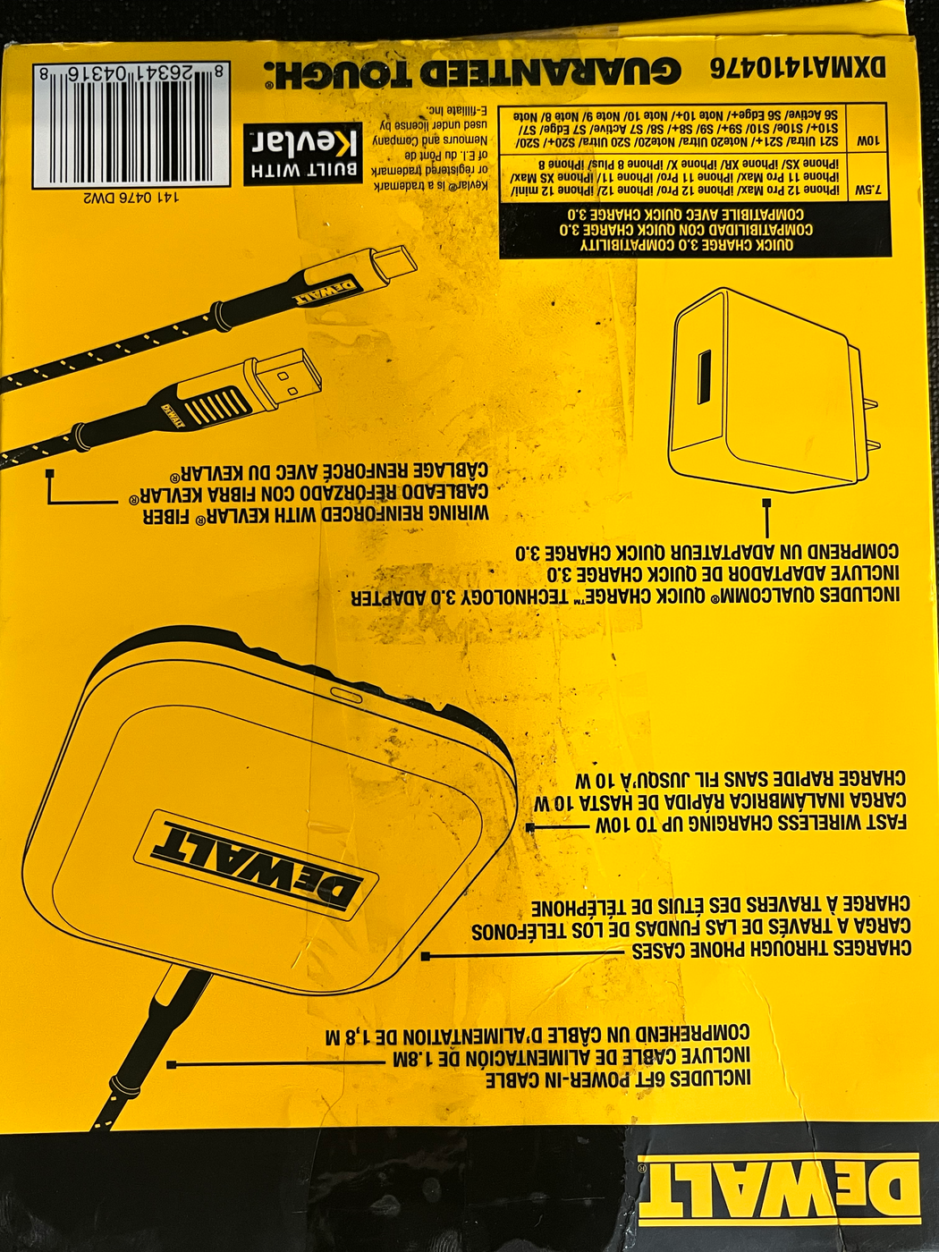 DEWALT Fast Wireless Charging Pad - Quick Charge for Any Qi Device