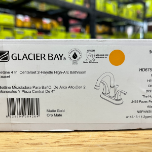 Glacier Bay Bettine 4 in. Centerset 2-Handle High-Arc Bathroom Faucet in Matte G
