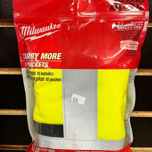 Milwaukee 2X-Large/3X-Large Yellow High Visibility Safety Vest